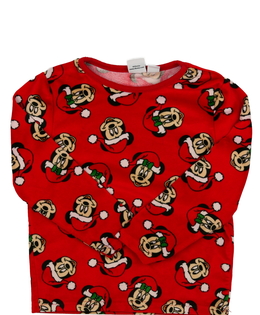 Červené vánoční pyžamové triko Disney Primark 