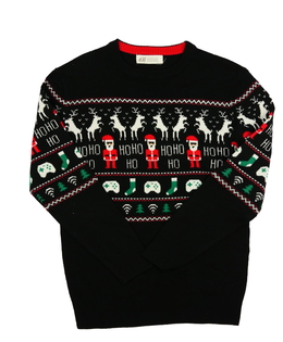 Černý vánoční svetr H&M