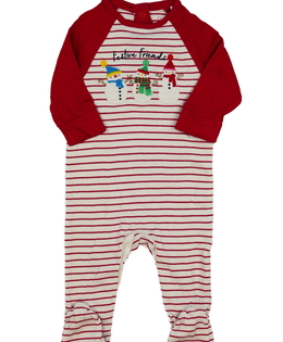 Bílo-červený vánoční overal Mothercare