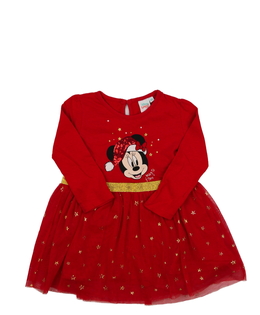 Červené vánoční šaty Minnie Disney 
