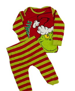 Zeleno-červený vánoční set 2 ks Grinch 