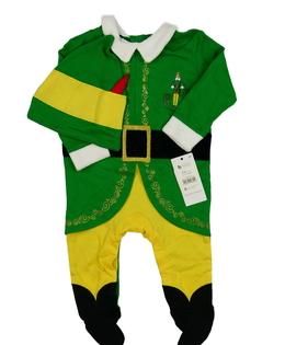 Nový zelený vánoční overal a čepička Elf George