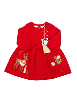 Nové červené vánoční šaty Mothercare