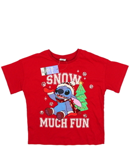 Nové červené vánoční triko Stitch Disney George