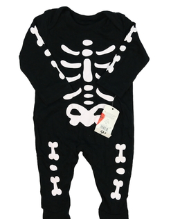 Nový černý halloween overal kostra George