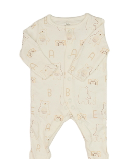 Krémový overal s medvědy F&F