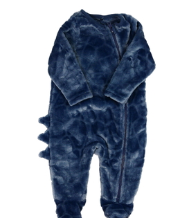 Modrý hebký dino overal Tu 