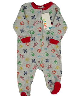 Nový šedý overal s obrázky 