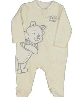 Krémový teplejší overal Medvídek Pú Disney George