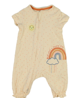 Béžový overal se sluncem a mráčkem Nutmeg