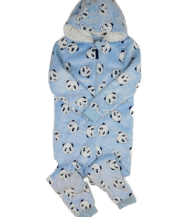 Modrý chlupatý volnočasový teplý overal M&S