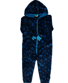 Modrý volnočasový overal vesmírný motiv M&Co