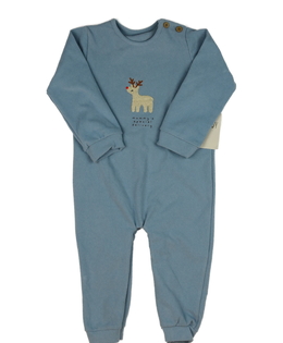 Nový modrý teplejší overal se sobem George