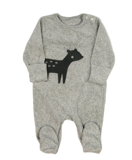 Šedý melírovaný overal se sobem Mothercare