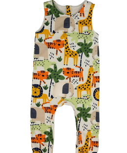 Světlý overal se zvířátky safari 