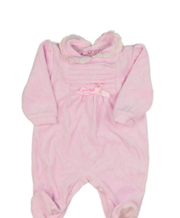 Růžový teplejší overal s límečkem 