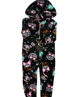 Černý chlupatý overal LOL 