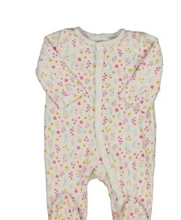 Bílý květinový overal 