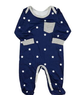 Modro-šedý overal s hvězdami 