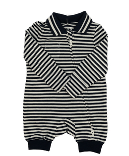 Modro-bílý overal s límečkem Tu 