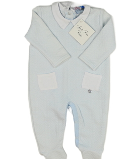 Nový modrý overal s límečkem 