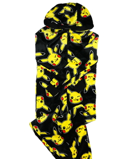 Černý volnočasový teplý overal Pokémon