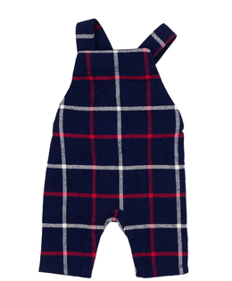 Modrý kostkovaný overal s podšívkou Mothercare