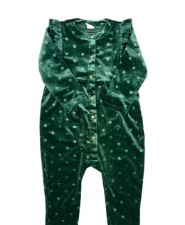 Zelený overal s volánky a kolečky H&M