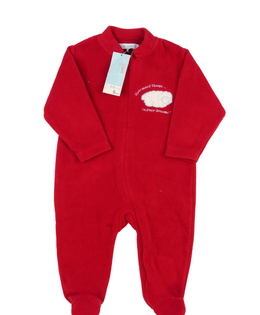 Nový červený fleecový overal s ovečkou 