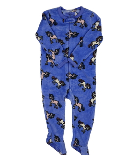 Modrý chlupatý jednorožčí overal Primark 