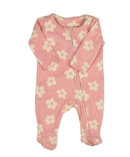 Růžový hebký overal s květinami George