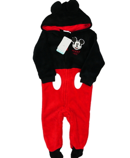 Nový červeno-černý teplý overal Mickey Disney 