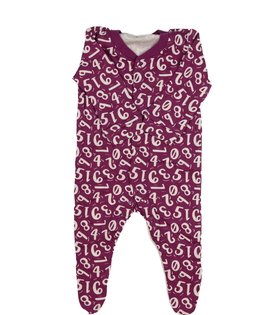 Fialový overal s číslicemi 