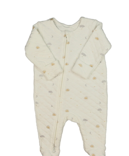 Bílý prošívaný overal s motivem oblohy George