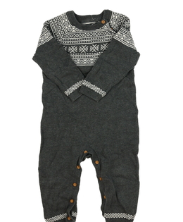 Šedý teplý vzorovaný overal Tu 