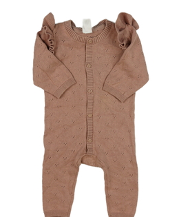 Růžový pletený overal s volánky H&M