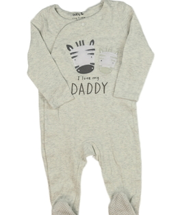 Šedý melírovaný overal se zvířátky Tu