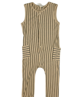 Hnědý pruhovaný overal H&M