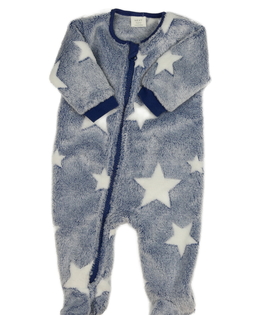 Modrý chlupatý overal s hvězdami Next