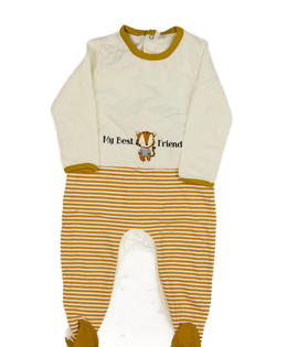 Krémovo-žlutý overal se zvířátkem 