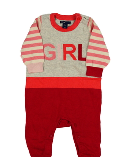 Šedo-červený pletený overal Gap 