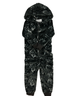 Šedý chlupatý vzorovaný overal F&F