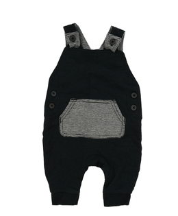 Černý overal s pruhy George