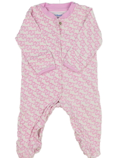 Bílý overal s růžovými slony Jojo Maman Bébé