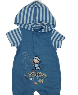 Modrý overal s rybářem a kapucí George