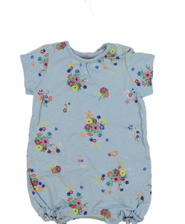 Modrý letní květinový overal Next