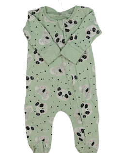 Zelený overal se zvířátky 