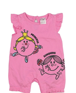 Růžový overal s obrázky