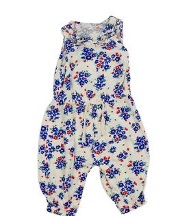 Krémový květinový overal Mothercare