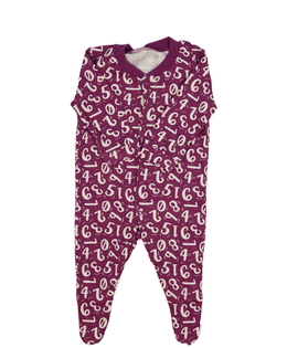 Fialový overal s číslicemi 